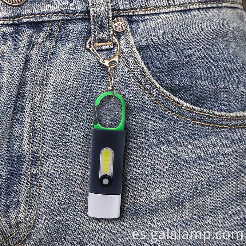 Linterna recargable compacta tipo-C con fatídica blanca brillante